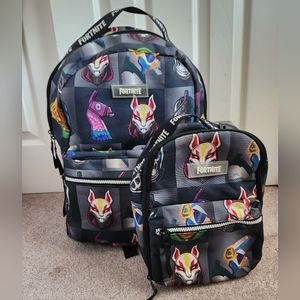 Fortnite backpack and matching lunchbox